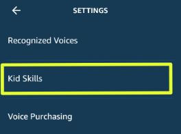 Brug Kid-færdigheder på Amazon Alexa-appen Android