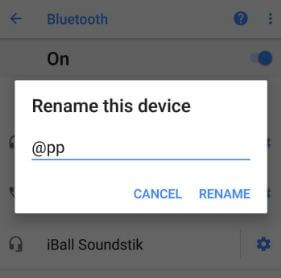 Omdøb Bluetooth-enhed på Android 8.0 Oreo