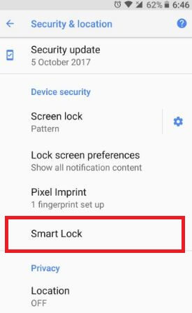 Sådan bruges Smart Lock på Android Oreo 8.1 til automatisk at låse din telefon op