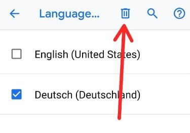 Sådan fjernes sprog på Android 9.0 Pie