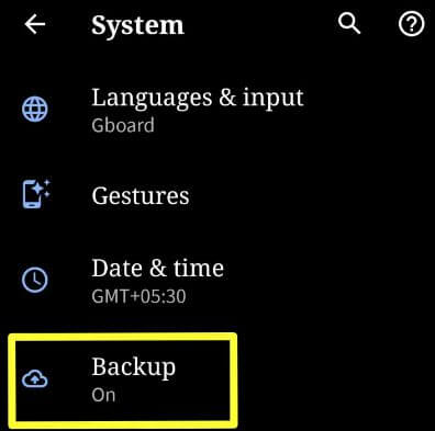 Sådan deaktiveres Apps Backup på Android 9 Pie