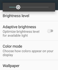 Juster lysstyrken på moto G4 plus nougat