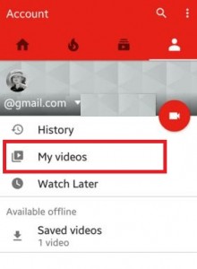 Tryk på Mine videoer under Youtube-kontoindstillinger