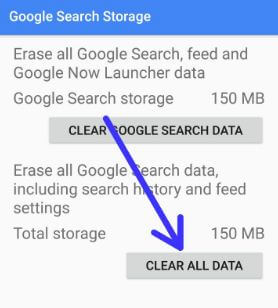 Ryd alle data fra Google-appen på Android Oreo-enheden