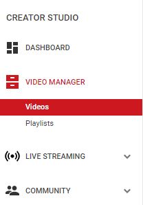 Video under video manager på YouTube