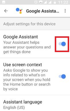 Aktivér Google Assistant nougat 7