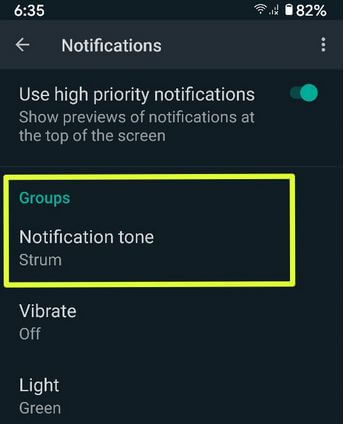 Sådan ændres WhatsApp Group Notification Tone på Android-telefon