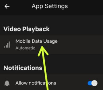 Netflix bruger mobildata i Android