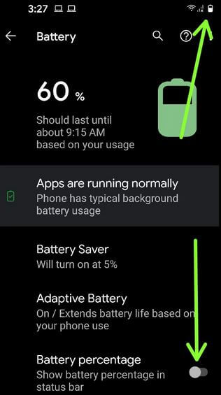 Sådan vises batteriprocent på Pixel 5