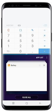 Sådan bruges den seneste app-knap som Galaxy S9 multi-vinduetilstand